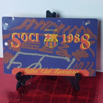Antiguo carnet socio Barça 1988 carnet soci Barça 1988
