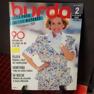 Revista de labores burda moda para tallas grandes verano 1988