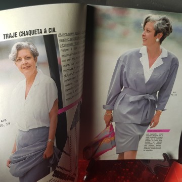 Revista Burda vestidos talla grande 1988
