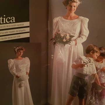 Revista Burda vestidos talla grande 1988