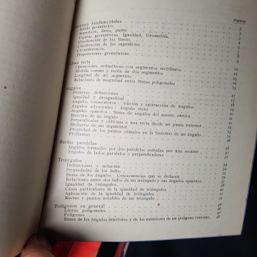 2 € Antiguo libro Geometría primera parte, 1945