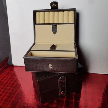 Lote joyeros pequeños madera y polipiel