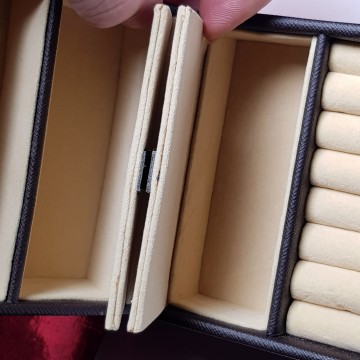 Lote joyeros pequeños madera y polipiel