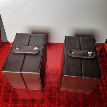 Lote joyeros pequeños madera y polipiel