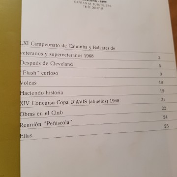 Revista Real Club de Tenis Barcelona 1899, número 43 1968