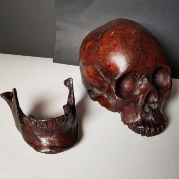 Calavera de metal tamaño natural comprar