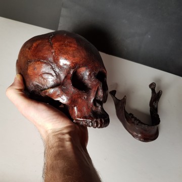 Calavera de metal tamaño natural comprar